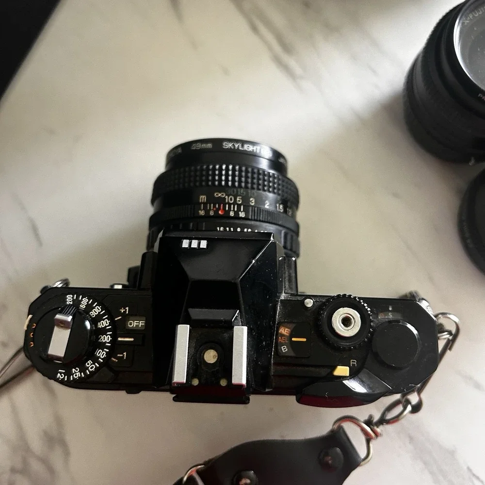 Fujica AX-3 Camera w/ Case 2 Lenses Computer Flash Tele Converter Videolite HHH
